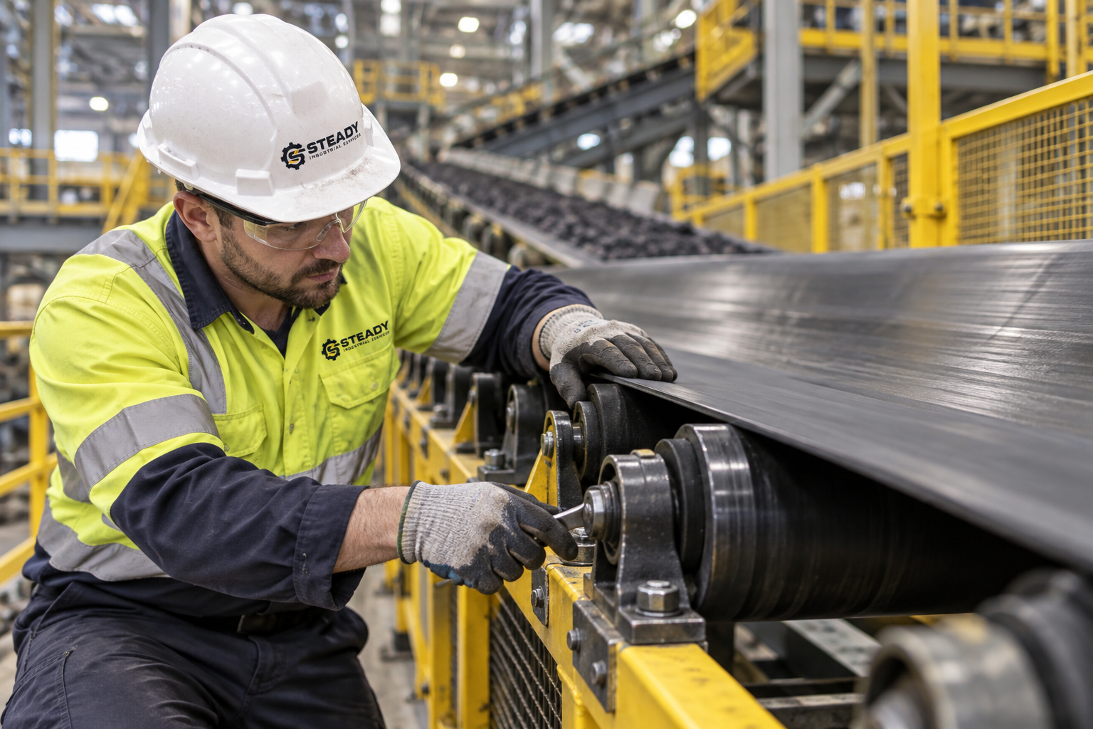 Industrial conveyor and belt system